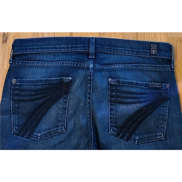 🆕️ 7 For All Mankind Dojo Flare Leg Jean Sz 28 70s Bohemian Streetwear Stretch - Picture 7 of 16